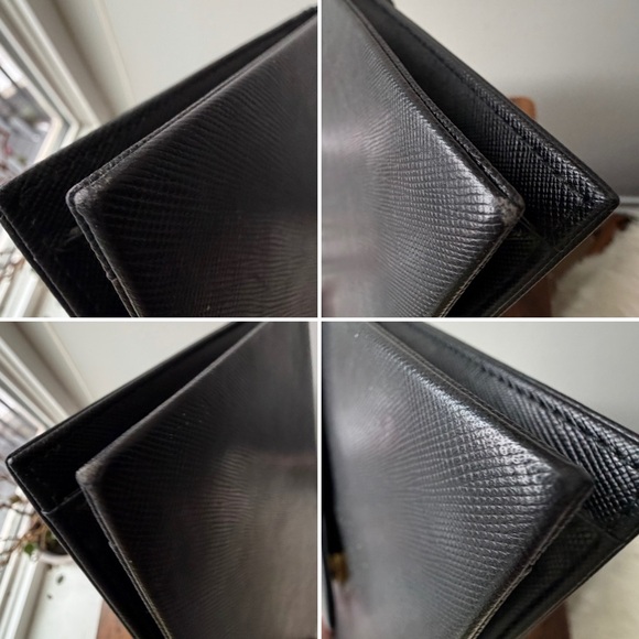 Yves Saint Laurent Black Leather Envelope Clutch - Vintage - Picture 4 of 13